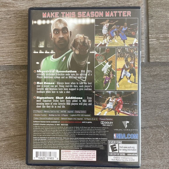 NBA 2K9 NCAA 2K7 Sony PlayStation 2 PS2 COMPLETE MANUAL  TESTED - Picture 4 of 7